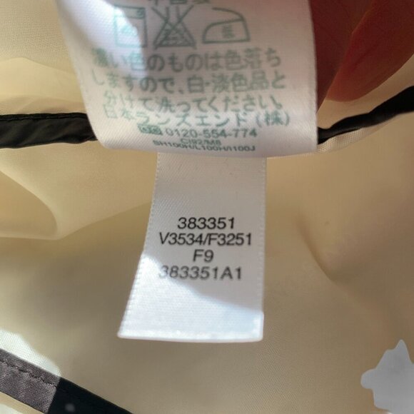 Lands End Women's Quilted White Brown Jacket M 10-12 Lightweight Nylon Zip Front - Picture 7 of 10